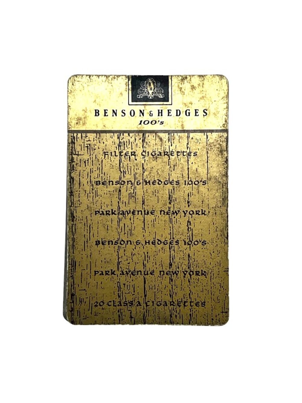Vintage Benson & Hedges 100s Cigarette Pack Playing Card Full Set Gold Retro
